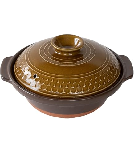 Amazon | 伊賀焼 古伊賀土鍋 (6号, 飴) | 土鍋